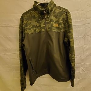 North Face Camo Zip-up Jacket